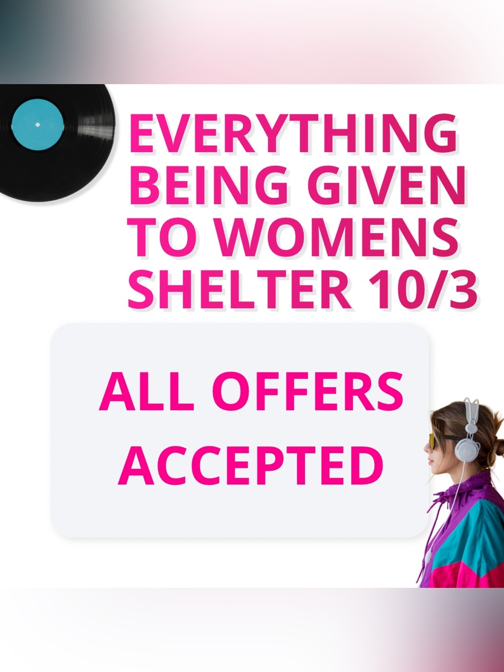 Everything being donated 10/3